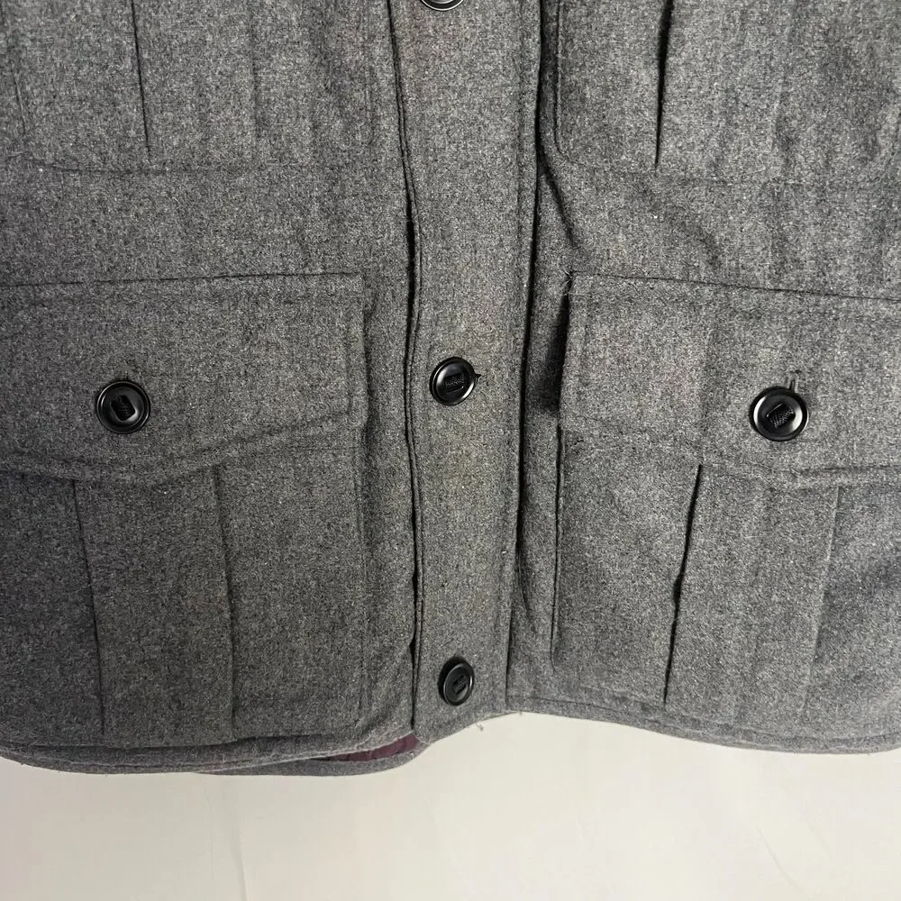 Banana Republic Men's Gray Wool Utility Vest Size L